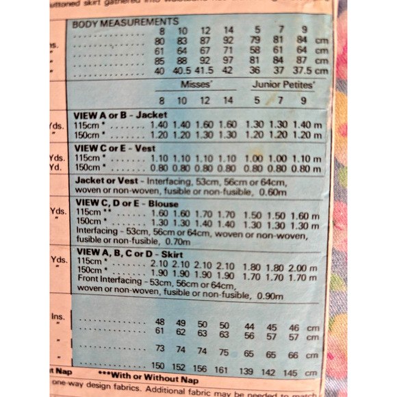 McCalls 5723 Sewing Pattern Size 12 Misses and Petite UNCUT wide leg pants here - Picture 4 of 7